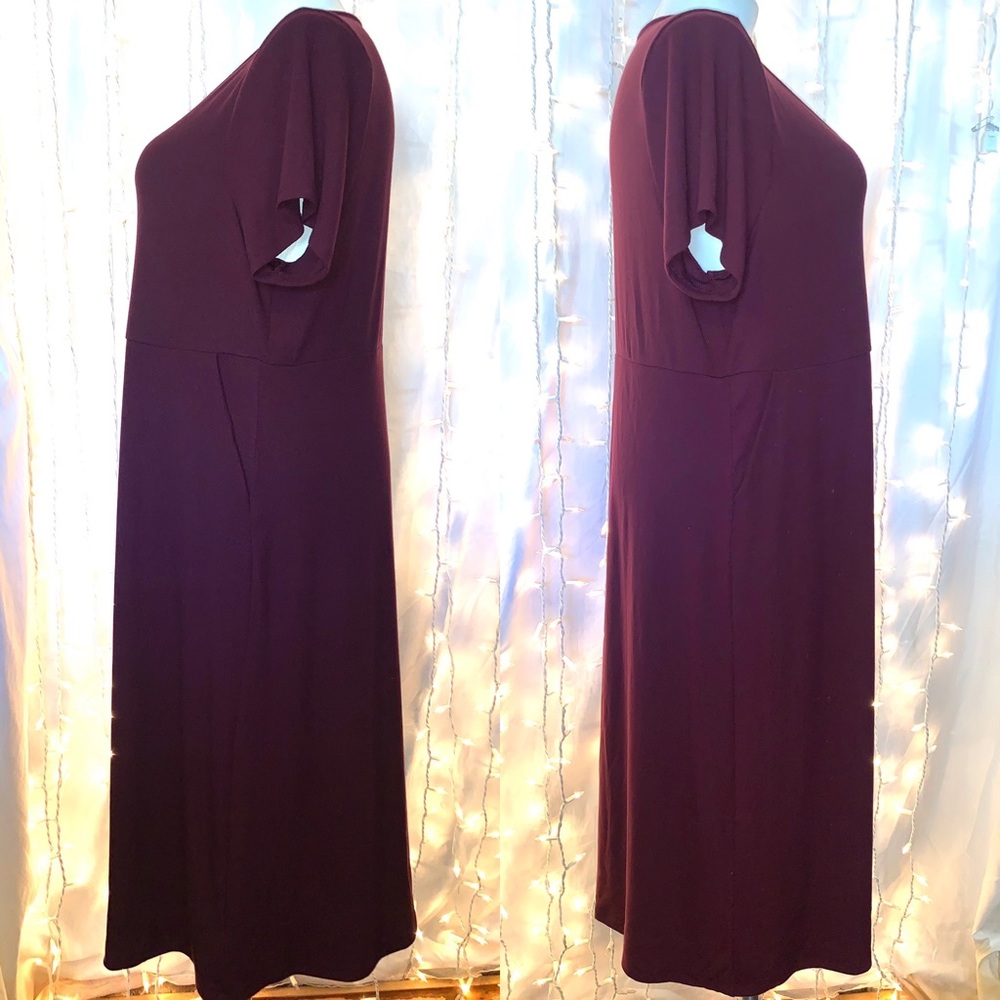 TORRID ⭐️ Burgundy Purple Button Front Dress - Picture 9 of 13